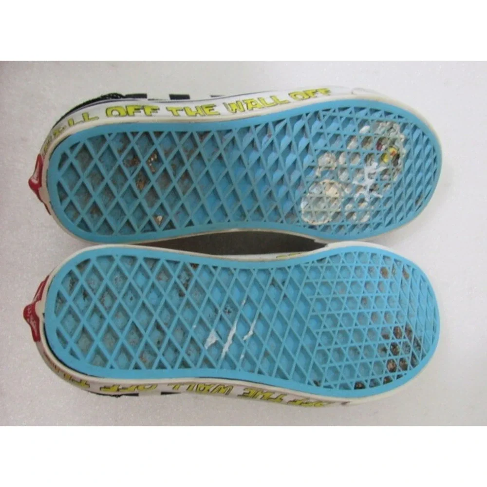 VANS Off The Wall Shoes Sponge Bob Square Pants Black‎ Checker Sneakers Sz 7